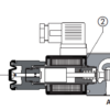 Solenoid-operated directional valve NG6 4/2, spool type 2A II-X, 024 VDC, DHE-0631/2/FV-24DC ATOS
