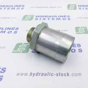 Žemo slėgio antgalis 1' išoriniu sriegiu x 50 mm žarnai, 0 kampas