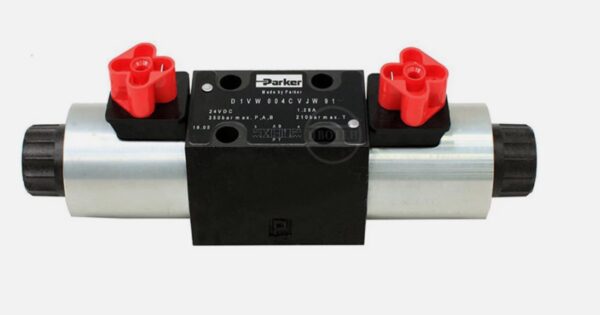 Solenoid-operated directional valve NG6 4/3, spool type 6C P-A-B-T, 024 VDC, D1VW004CNJW91 Parker