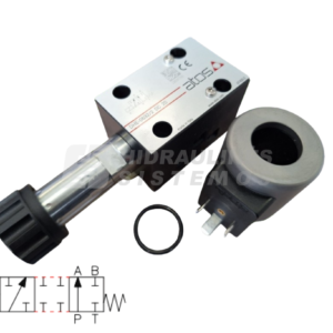 Solenoid-operated directional valve NG6 4/2, spool 22A (P-A.B.T.)-(P-B.A.T.), 024 VDC, DHE-0632/2