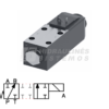 Solenoid-operated directional valve NG6 4/2, spool type 22AL (P-B.A.T.)–(P-A.B.T.), 024 VDC, DG4V-3
