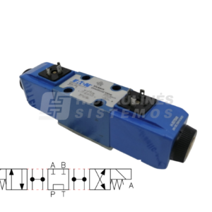 Solenoid-operated directional valve NG6 4/3, spool type 8C P-T-A-B, 024 VDC, DG4V-3 8C VMUH761 Danfo