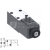 Solenoid-operated directional valve NG6 4/2, spool type 0BL H-II, 024 VDC