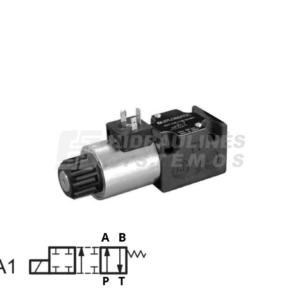 Solenoid-operated directional valve NG6 4/2, spool 24A II - (P.A.B.T.), 110 VAC, DS3-RSA1/11N-A110K1