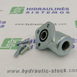 Pump flange 35mm 3/8' 90° steel RPA