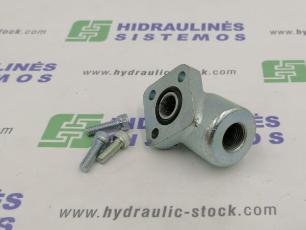 Pump flange 35mm 3/8' 90° steel RPA
