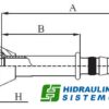 UNF 5/8'-18 - 0 (45° SAE) fitting, for 3/8' hose