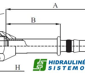 UNF 5/8'-18 - 0 (45° SAE) fitting, for 3/8' hose