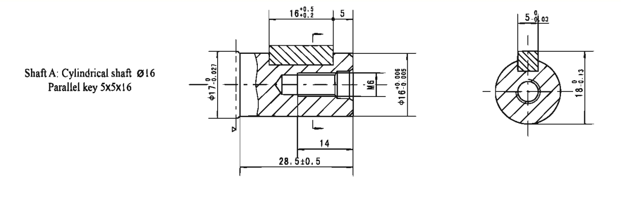Hydraulic motor MM 20 C 16mm shaft, ALSG4-20-OK3-C16-PT-02 Ambr