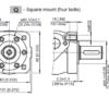 Hydraulic motor MP 125 C 25mm shaft