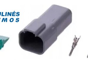Set of DT 4 pin connectors plug male