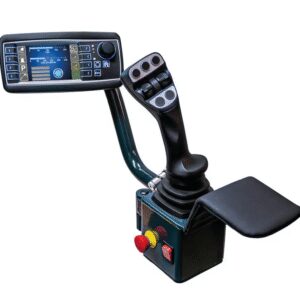 Control lever with display kit for a Fiedler mower