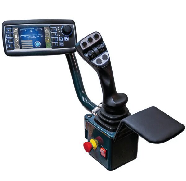 Control lever with display kit for a Fiedler mower