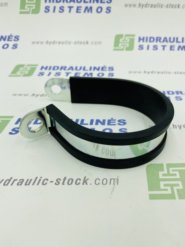 Metal pipe clamp with rubber 40 mm