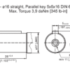 Hydraulic motor MM 12 C 16mm shaft