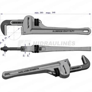 Cylinder removal key 12' 55mm (aluminum)