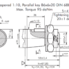 Hydraulic motor MSW 315 K tapered 1:10 shaft