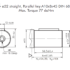 Hydraulic motor MS 160 C 32mm shaft