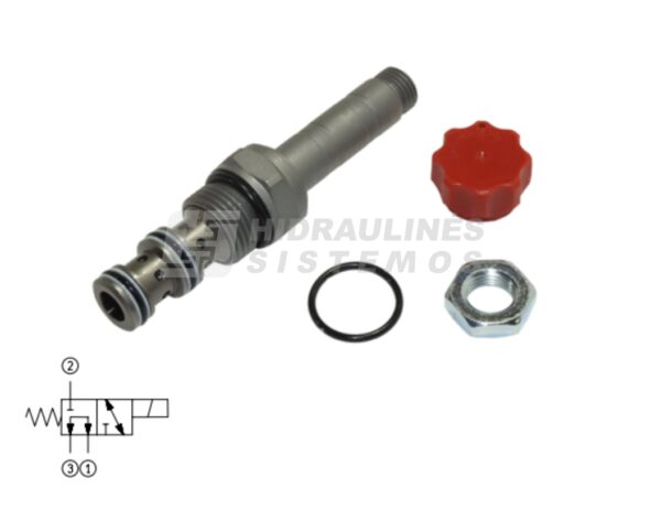 Valve 3/2 D14.2/D15.8 3/4 JIC coil d16 L40 Rexroth D36 R930058702