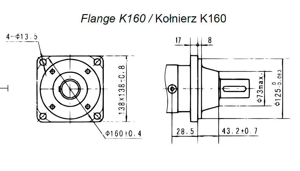 Hydraulic motor MSW 315 K tapered 1:10 shaft, ALSG3W-315-K125-S10-01 Ambr