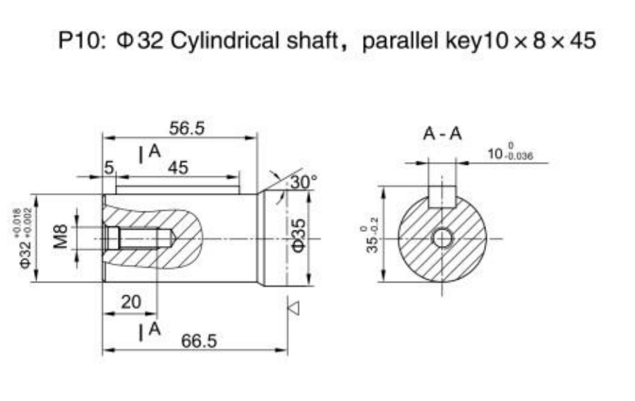 Hydraulic motor MS 100 C 32mm shaft, BM3-100P10