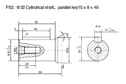 Hydraulic motor MR 315 CB 32mm shaft
