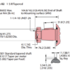 Hydraulic motor MT 110 tapered 1:8 41.32mm 1-5/8" shaft, Eaton M04067AC02AB02000000000000000F