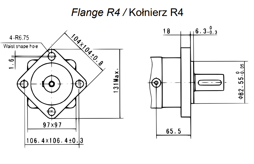 Hydraulic motor MS 080 C 32mm shaft, ALSG3-80-R4-C32-01 Ambr