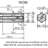 Hydraulic motor MS 315 SL 6-tooth 34.85mm shaft, ALSG3-315-R4-WOM-01 Ambr