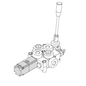 Control valve 1 sec. 60 ltr. Q45 1/2' BSP 101, single acting cylinder, pneumatic control
