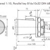 Hydraulic motor MV 800 K tapered 60mm, 1:10 shaft