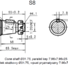Hydraulic motor MSW 315 K tapered 1:8 shaft, ALSG3W-315-K125-S08-01 Ambr