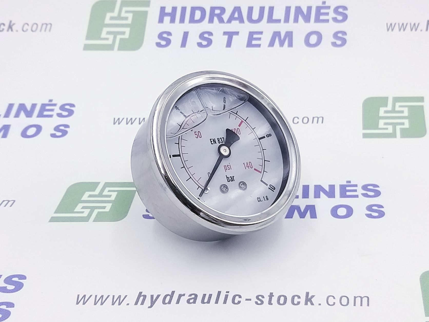 Pressure gauge 0/10 bar. d-50 rear connection 1/4'BSP