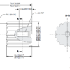 Hydraulic motor MV 800 SH 16-tooth shaft