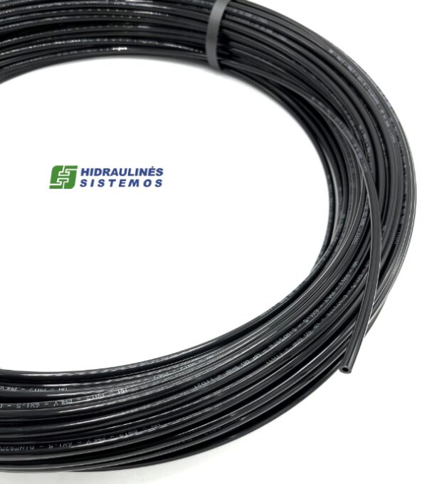 Polyamide pipe 3/6 PA12 BLACK - hadice D*6/3,0 mm, 93 bar, DIN 73378 (-40/+80°C) filled