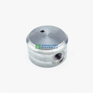 End-plug with inlet port D60x70 CF 3/8' BSP