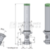 Telescopic cylinder 5-174-6180 5C IPH 5C-06180-174-5-M0345