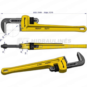Cylinder removal key 48' 170mm