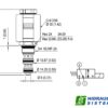 Vožtuvas 3/2 D14.2/D15.8 3/4 JIC, Ritė d16, L40 Rexroth D36 R930058708