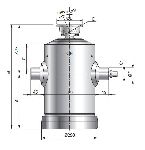 Telescopic cylinder 6-135-1203 SC 'Penta' 12000C1356001