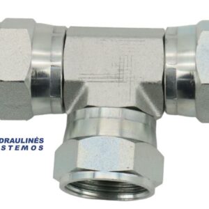 Tee M22 (S14) v-v-v with swivel nuts