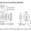 Hydraulic motor MP 200 C 25mm shaft, OMP X 200 White