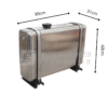Hydraulic oil tank, rear mounting 150 ltr. Aliuminium 031x068x080