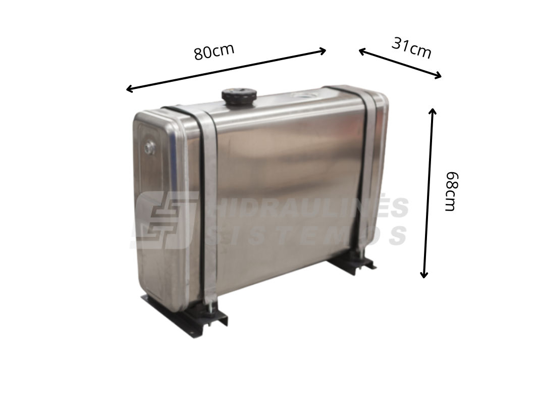 Hydraulic oil tank, rear mounting 150 ltr. Aliuminium 031x068x080