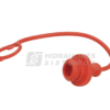 Dust cover 1/2' male long, red