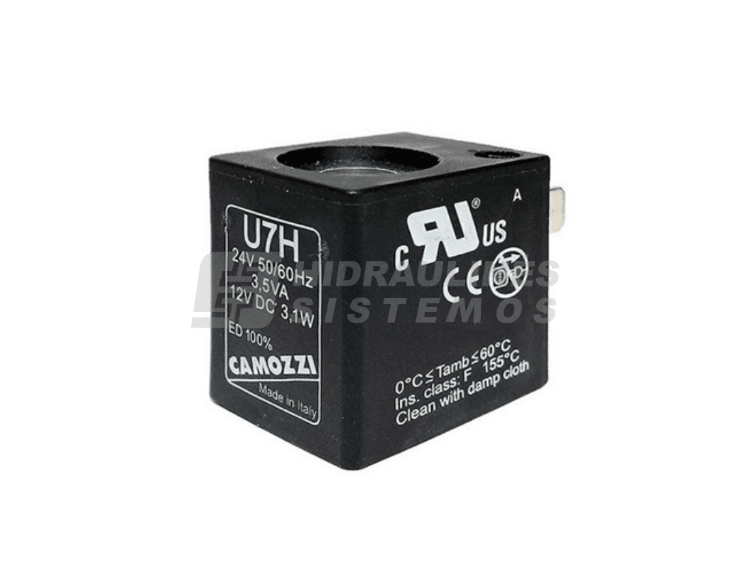 Coil D10/8 24 VAC 22x28 L-29.5 3.1W/3.5 VA Camozzi
