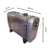 Hydraulic oil tank, rear mounting 135 ltr. Aluminium 023x060x100 cm