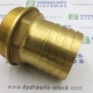 Suction fitting 3' male x for 63 mm hose, 0 angle