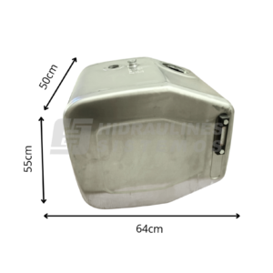 Hydraulic oil tank, side mounting 140 ltr. Aluminium 55x64x50 forestery cranes, without bracket