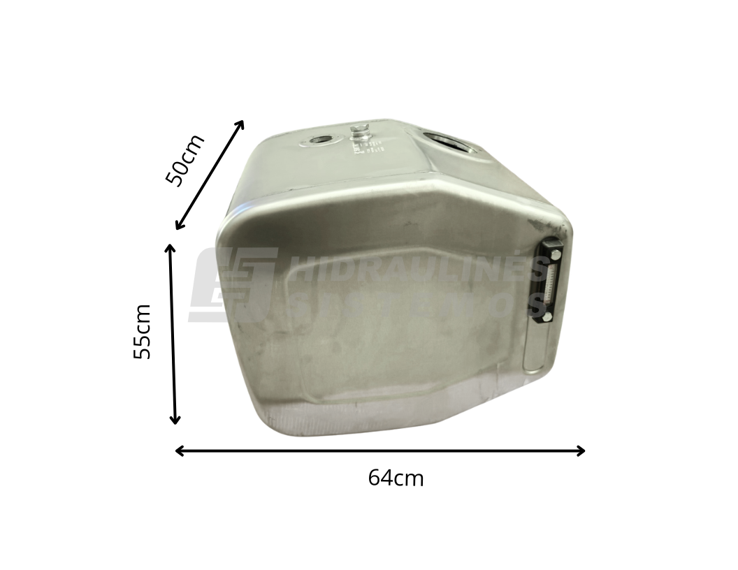 Hydraulic oil tank, side mounting 140 ltr. Aluminium 55x64x50 forestery cranes, without bracket